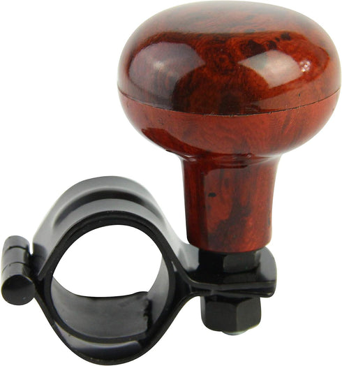 Woodgrain Steering Wheel Spinner Knob | Universal Fit for All Cars, Trucks, Semis, Tractors, Boats, Golf Carts | Suicide Power Handle Accessory...